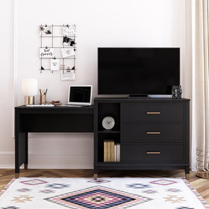 CosmoLiving Westerleigh 3-in-1 Media Dresser - Black