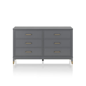 CosmoLiving Westerleigh 6 Drawer Dresser - Graphite Grey