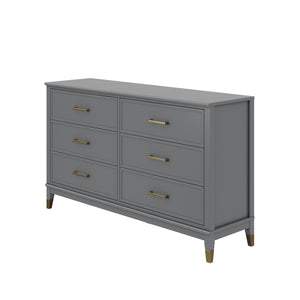 CosmoLiving Westerleigh 6 Drawer Dresser - Graphite Grey