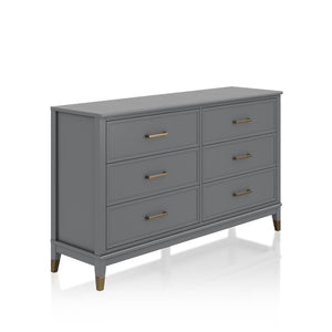 CosmoLiving Westerleigh 6 Drawer Dresser - Graphite Grey