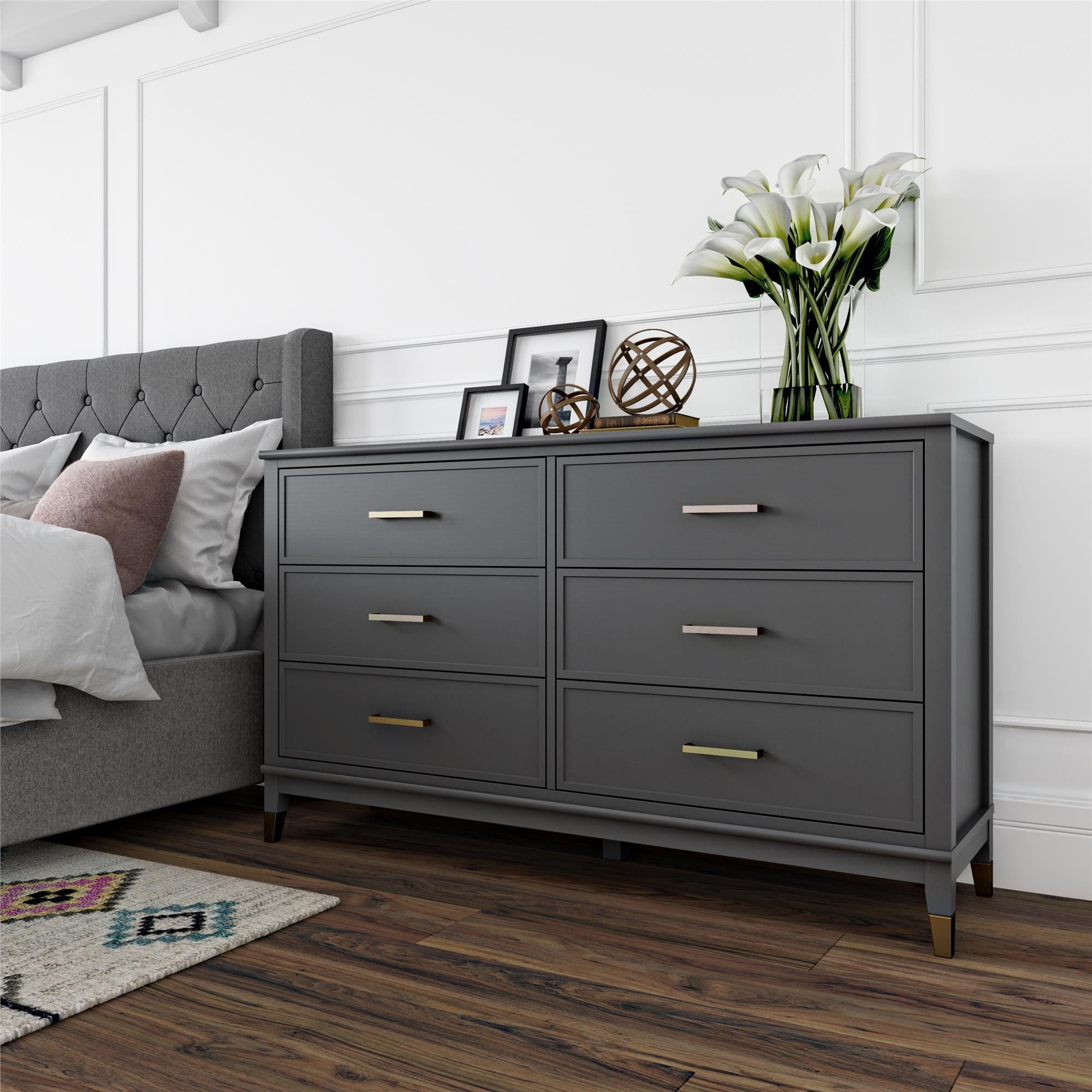 CosmoLiving Westerleigh 6 Drawer Dresser - Graphite Grey