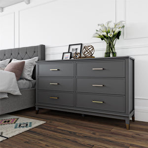 CosmoLiving Westerleigh 6 Drawer Dresser - Graphite Grey