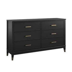 CosmoLiving Westerleigh 6 Drawer Dresser - Black