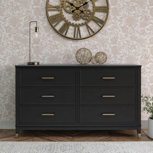 CosmoLiving Westerleigh 6 Drawer Dresser - Black
