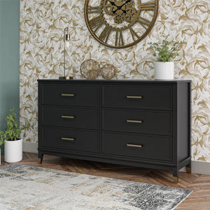 CosmoLiving Westerleigh 6 Drawer Dresser - Black