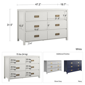 Monarch Hill Haven 6-Drawer Kids' Dresser, Hunter Green - Hunter Green