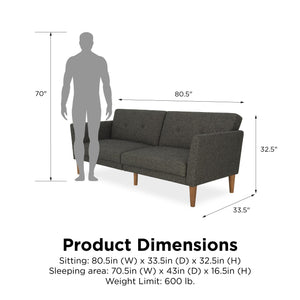 Novogratz Regal Futon Sofa Bed - Gray