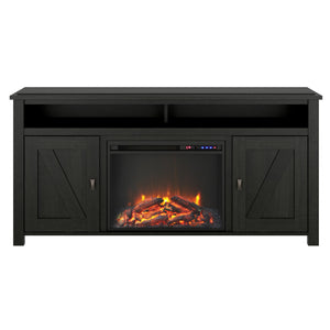 Ameriwood Home Farmington Electric Fireplace TV Console for TVs up to 60" - Black Oak