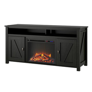 Ameriwood Home Farmington Electric Fireplace TV Console for TVs up to 60" - Black Oak