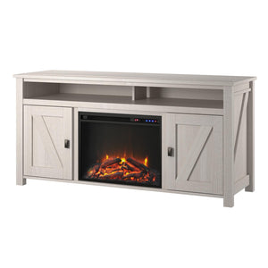 Ameriwood Home Farmington Electric Fireplace TV Console for TVs up to 60" - Ivory Oak