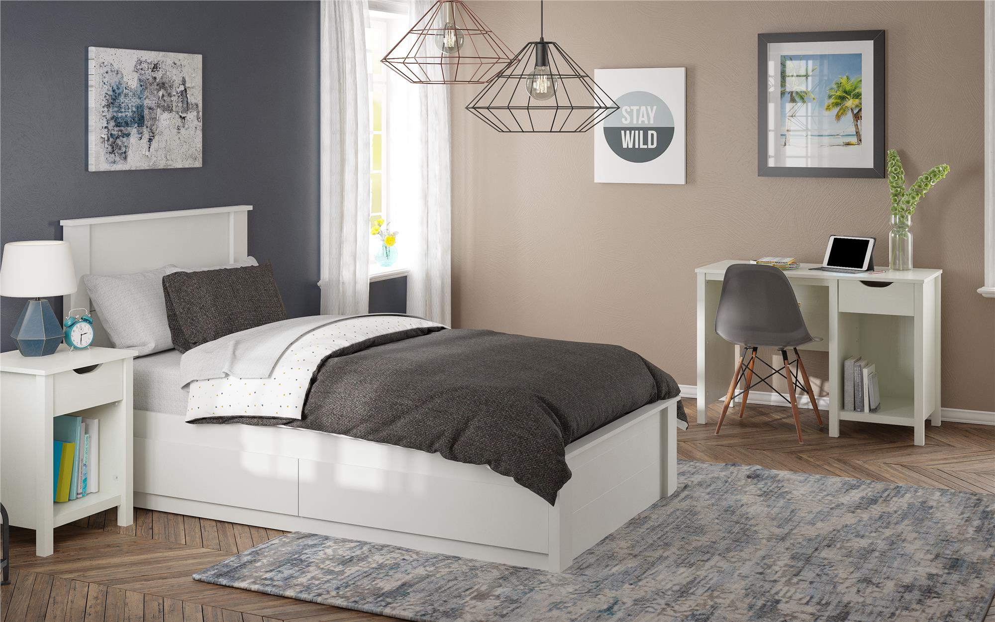 Ameriwood Home Zoe Twin Headboard - Ivory Oak