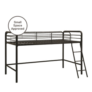 DHP Jett Kids' Low Loft Bed - Black - Twin