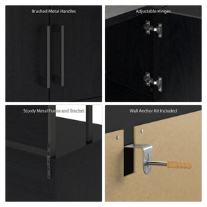 Ameriwood Home Parkside Hutch - Black Oak