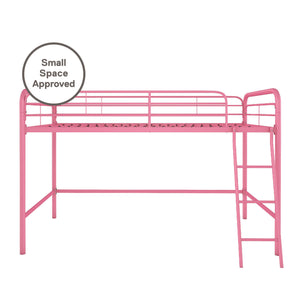 DHP Jett Kids' Low Loft Bed - Pink - Twin