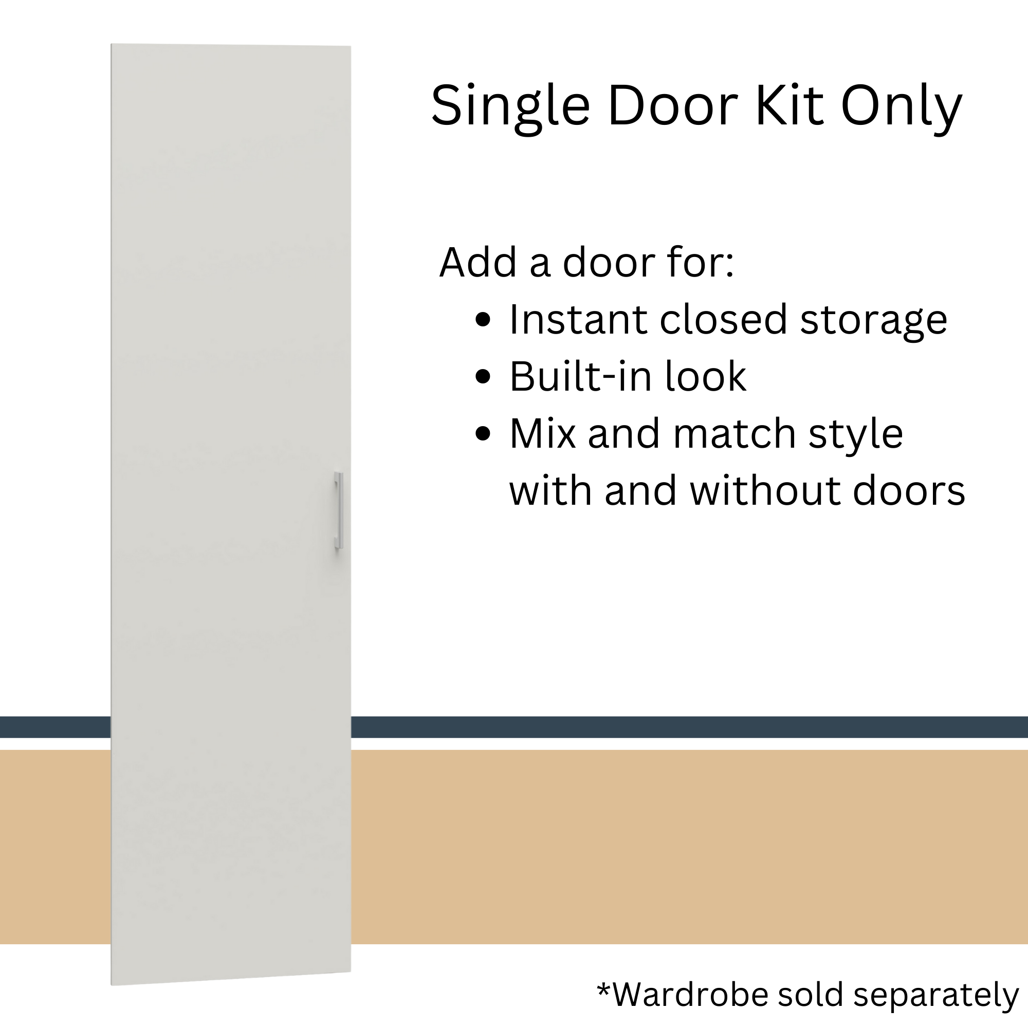 Systembuild Evolution Perry Park Flat Door Kit - Ivory Oak