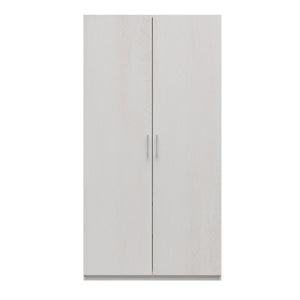 Systembuild Evolution Perry Park Modular Extra Wide Wardrobe with Open Shelves - Ivory Oak