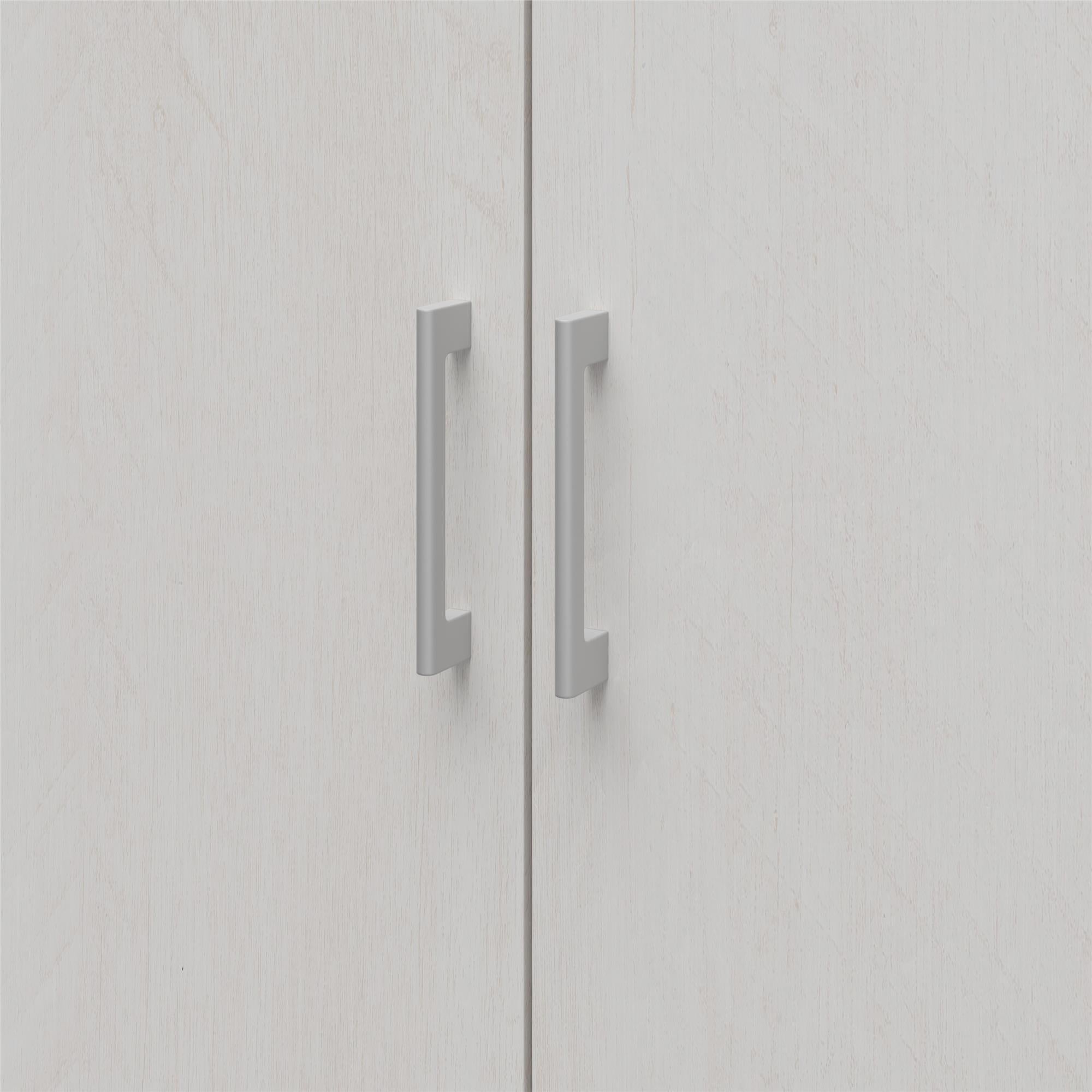 Systembuild Evolution Perry Park Modular Extra Wide Wardrobe with Open Shelves - Ivory Oak