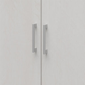 Systembuild Evolution Perry Park Modular Extra Wide Wardrobe with Open Shelves - Ivory Oak