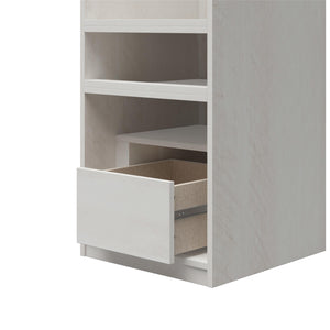 Systembuild Evolution Perry Park Modular Wardrobe Shelving Unit with Drawer - Ivory Oak