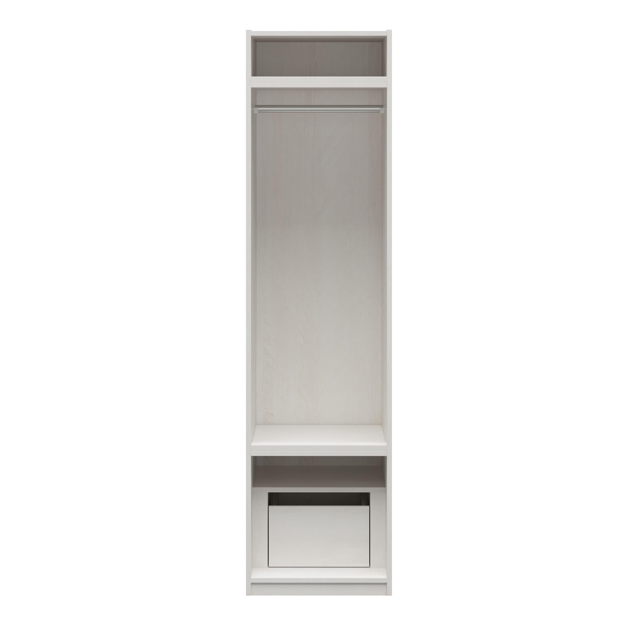 Systembuild Evolution Perry Park Modular Wardrobe Shelving Unit with Drawer - Ivory Oak