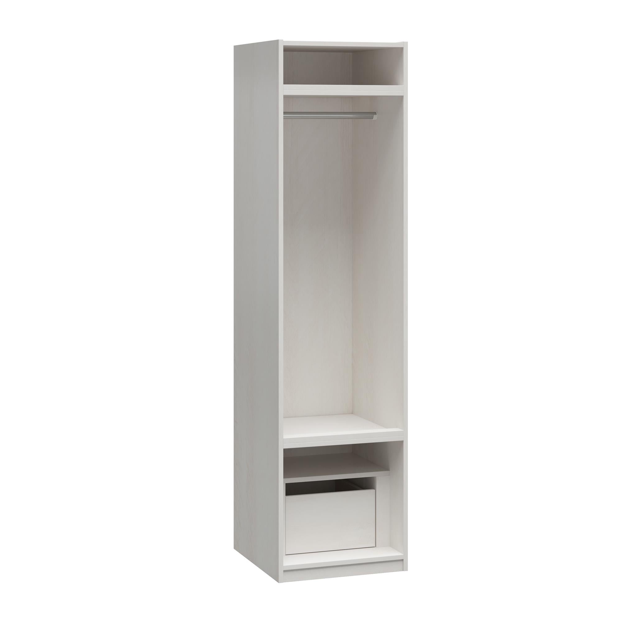 Systembuild Evolution Perry Park Modular Wardrobe Shelving Unit with Drawer - Ivory Oak