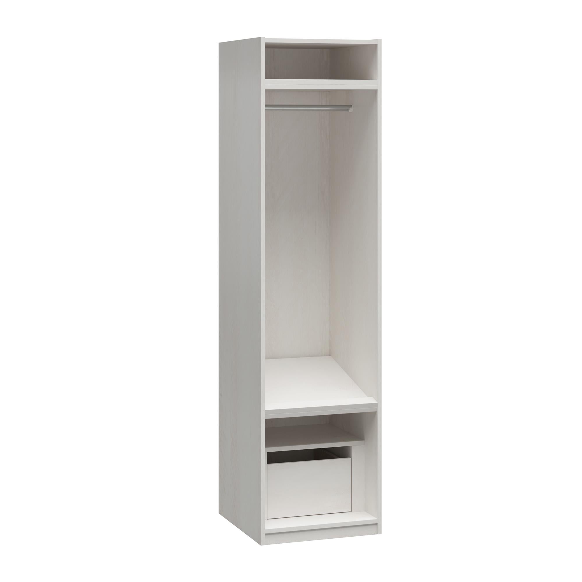 Systembuild Evolution Perry Park Modular Wardrobe Shelving Unit with Drawer - Ivory Oak