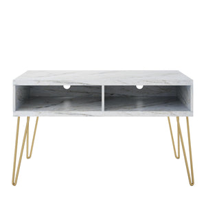Novogratz Athena TV Stand for TVs up to 42" - White marble