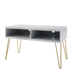 Novogratz Athena TV Stand for TVs up to 42" - White marble