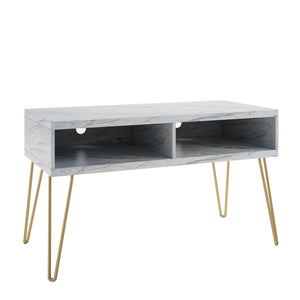 Novogratz Athena TV Stand for TVs up to 42" - White marble
