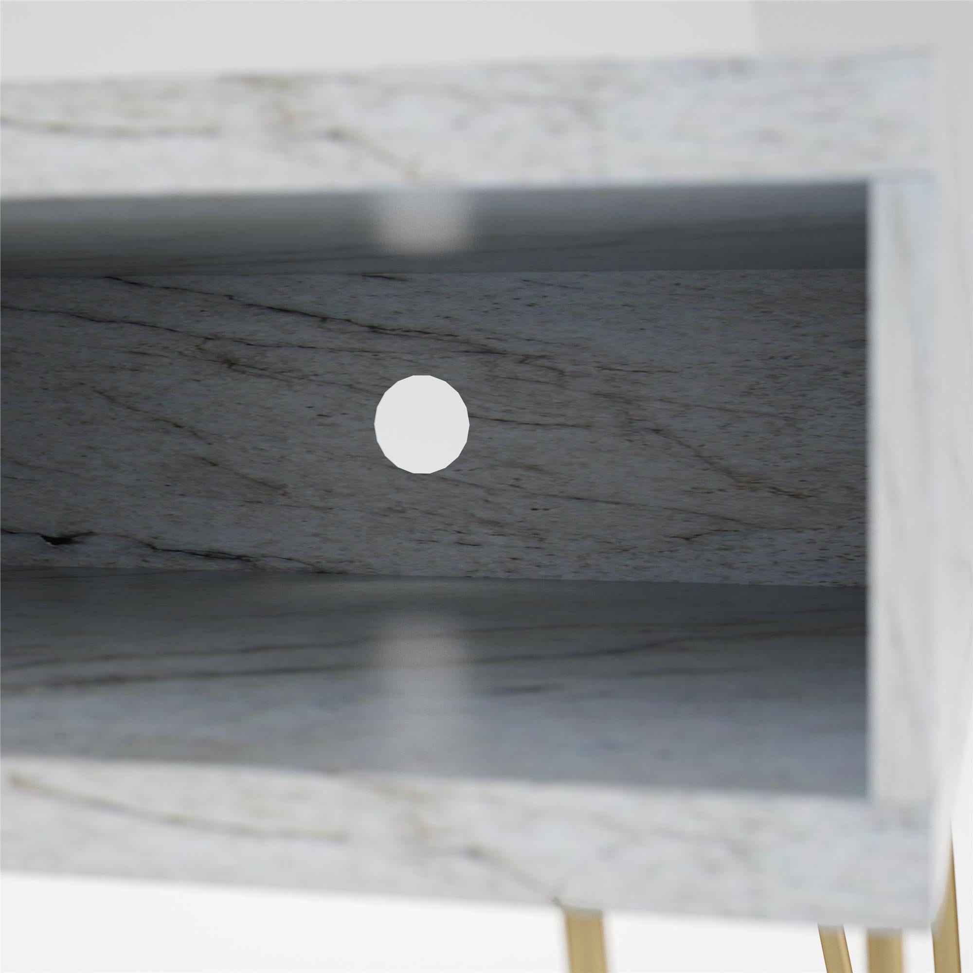 Novogratz Athena TV Stand for TVs up to 42" - White marble