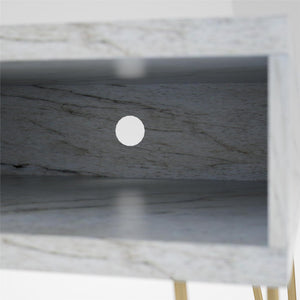 Novogratz Athena TV Stand for TVs up to 42" - White marble