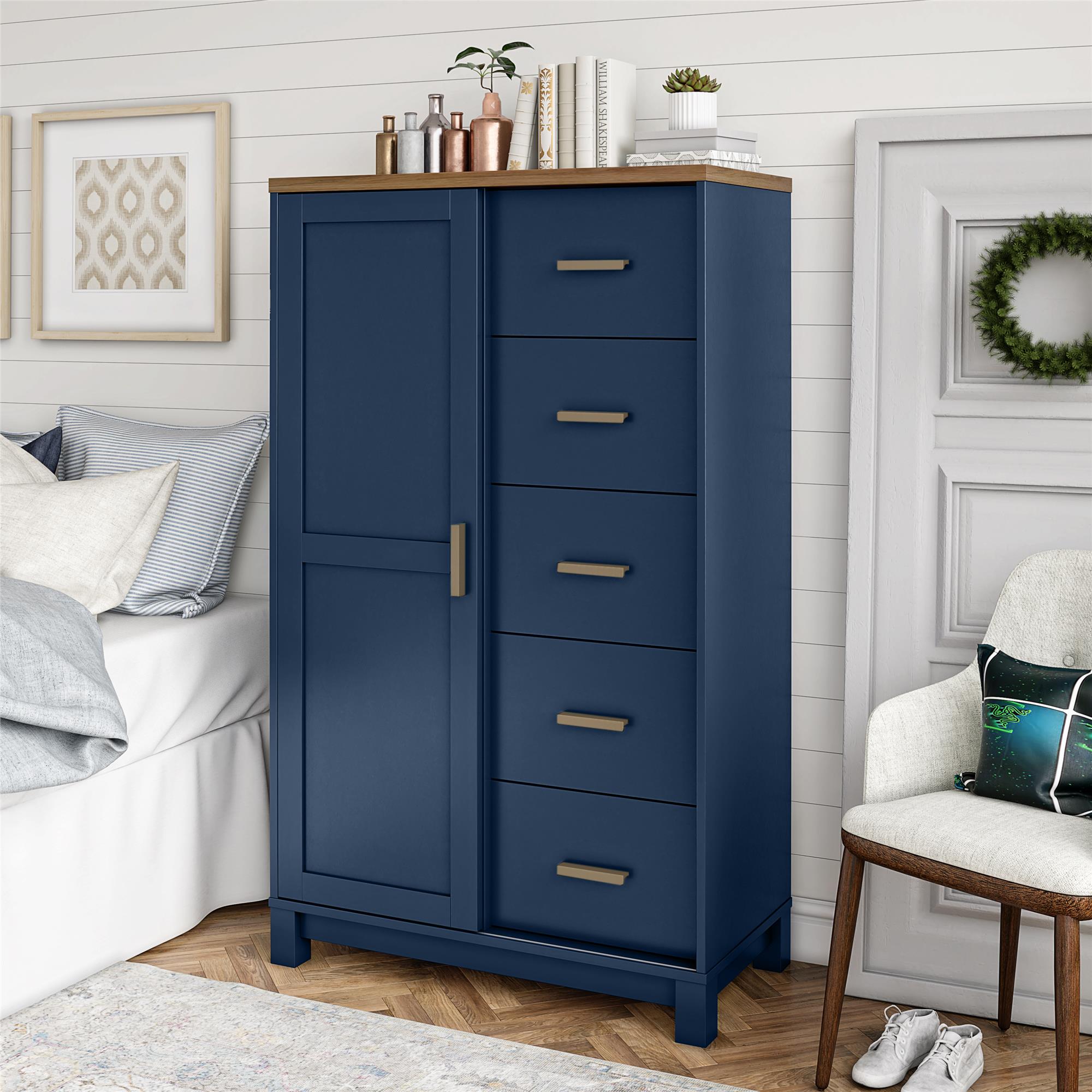 Ameriwood Home Armada Gentlemen's Chest - Navy