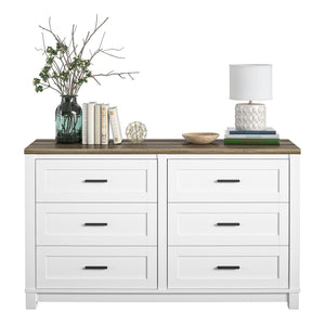 Ameriwood Home Chapel Hill 6-Drawer Dresser - White