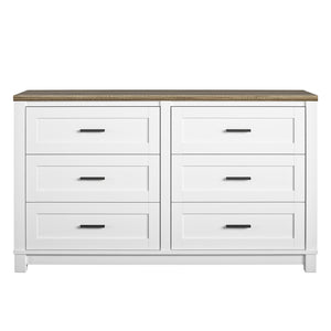 Ameriwood Home Chapel Hill 6-Drawer Dresser - White