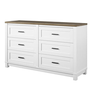 Ameriwood Home Chapel Hill 6-Drawer Dresser - White