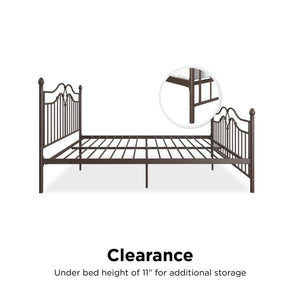 DHP Tokyo Metal Bed Frame - Bronze - King
