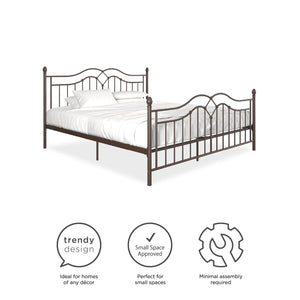 DHP Tokyo Metal Bed Frame - Bronze - King