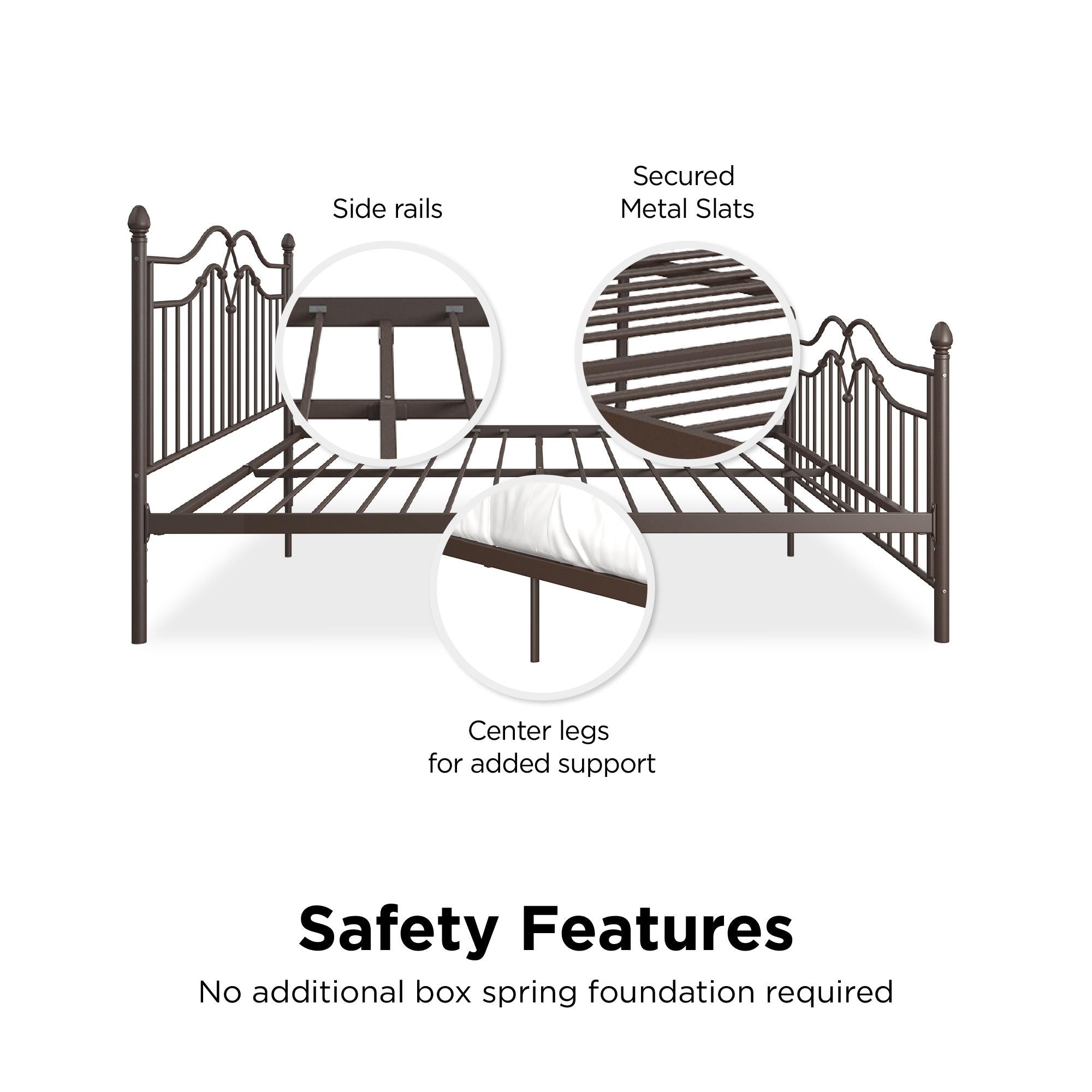 DHP Tokyo Metal Bed Frame - Bronze - King