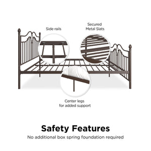 DHP Tokyo Metal Bed Frame - Bronze - King