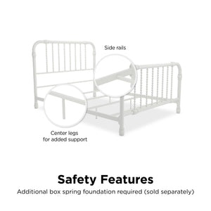 Max & Finn Wren Metal Bed - White - Full