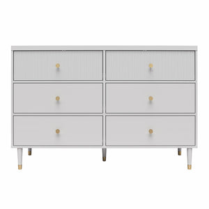 CosmoLiving Elizabeth 6-Drawer Dresser - Dove Gray