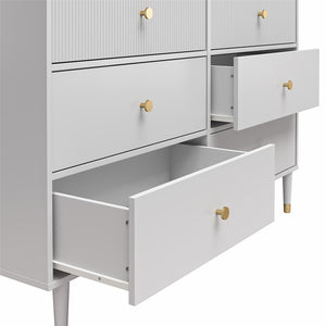 CosmoLiving Elizabeth 6-Drawer Dresser - Dove Gray