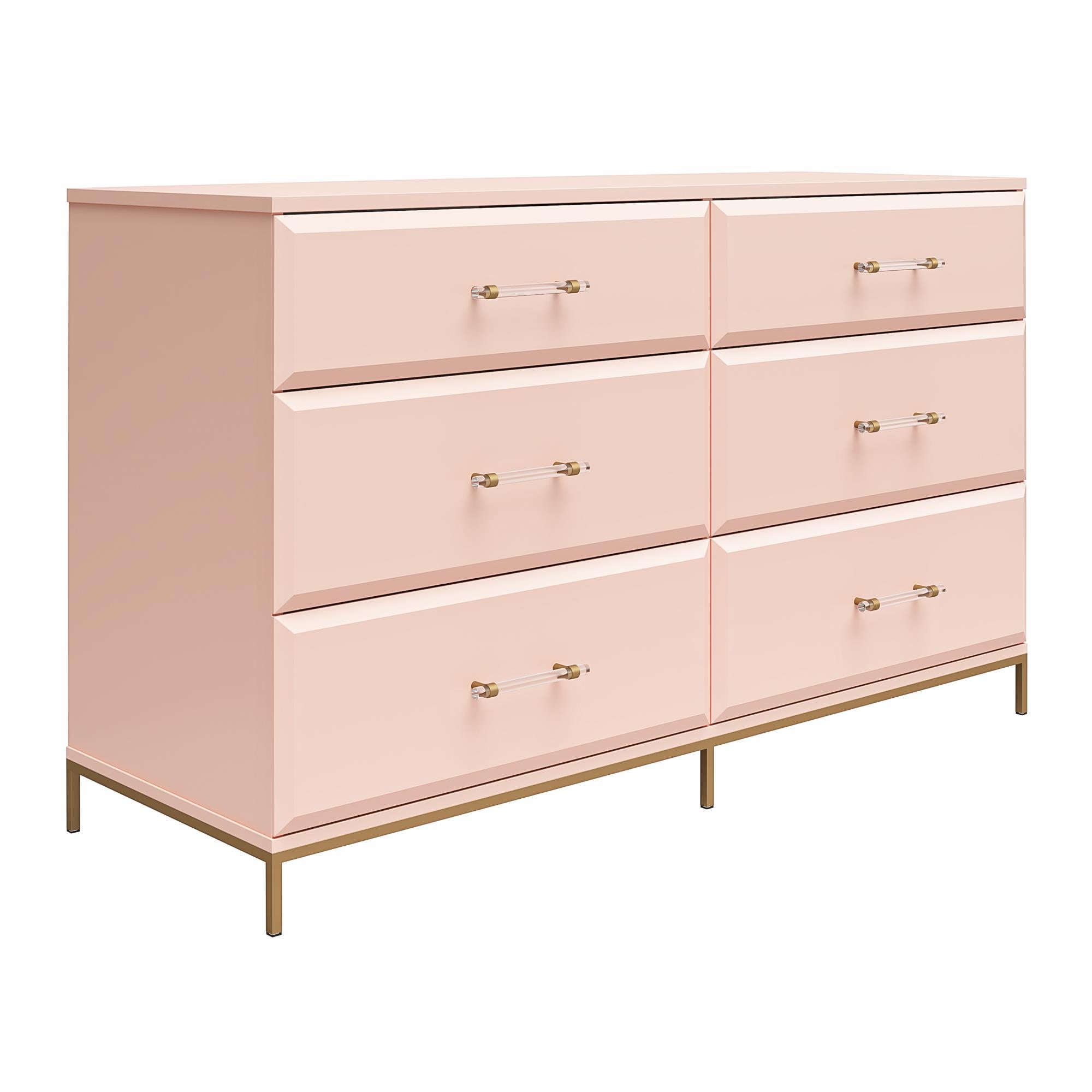 Mr. Kate Effie 6-Drawer Dresser - Pale Pink