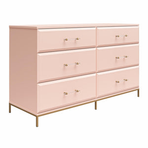 Mr. Kate Effie 6-Drawer Dresser - Pale Pink