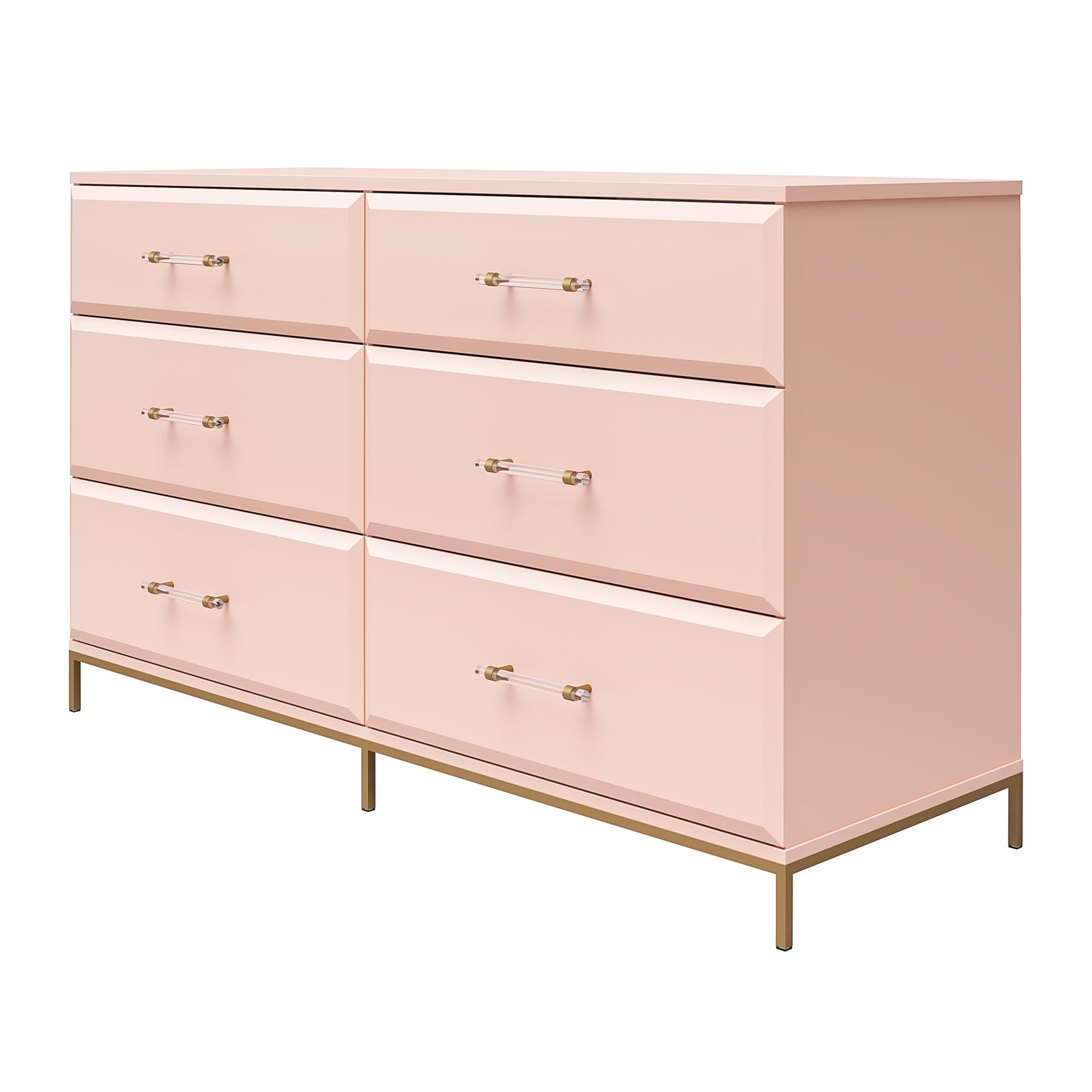 Mr. Kate Effie 6-Drawer Dresser - Pale Pink