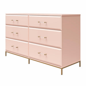 Mr. Kate Effie 6-Drawer Dresser - Pale Pink