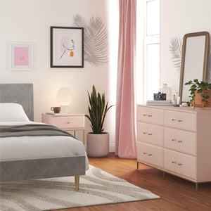 Mr. Kate Effie 6-Drawer Dresser - Pale Pink