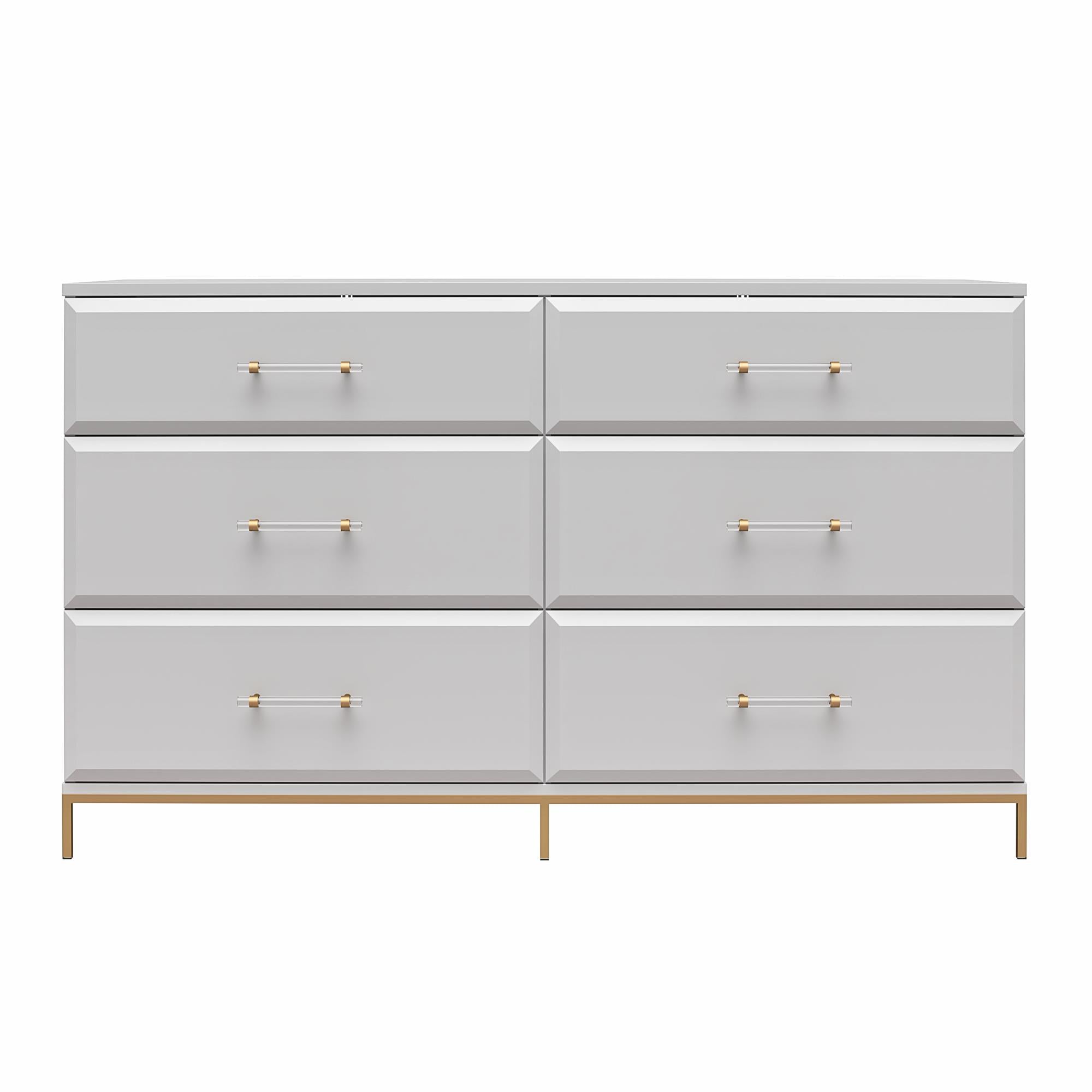 Mr. Kate Effie 6-Drawer Dresser - Gray