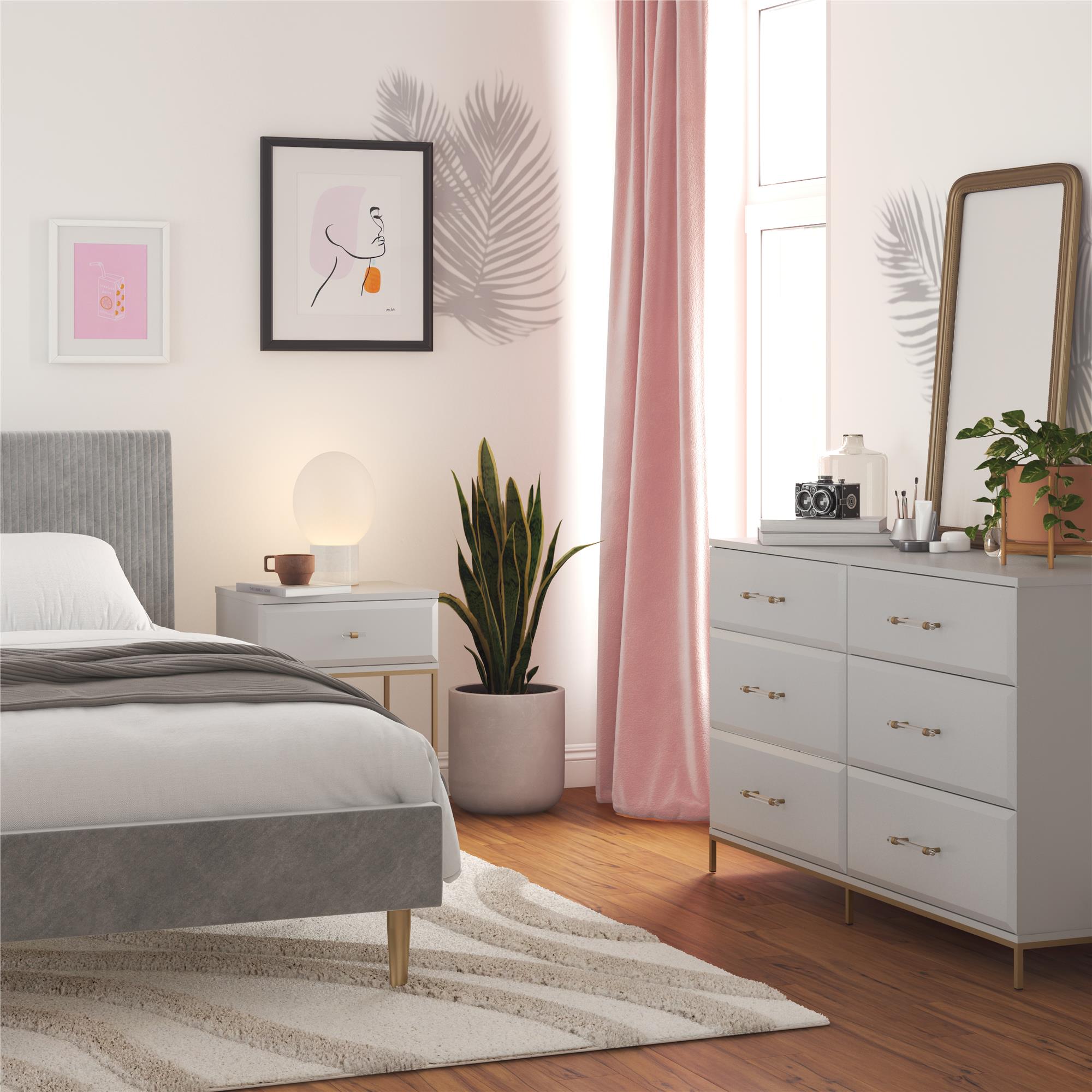 Mr. Kate Effie 6-Drawer Dresser - Gray
