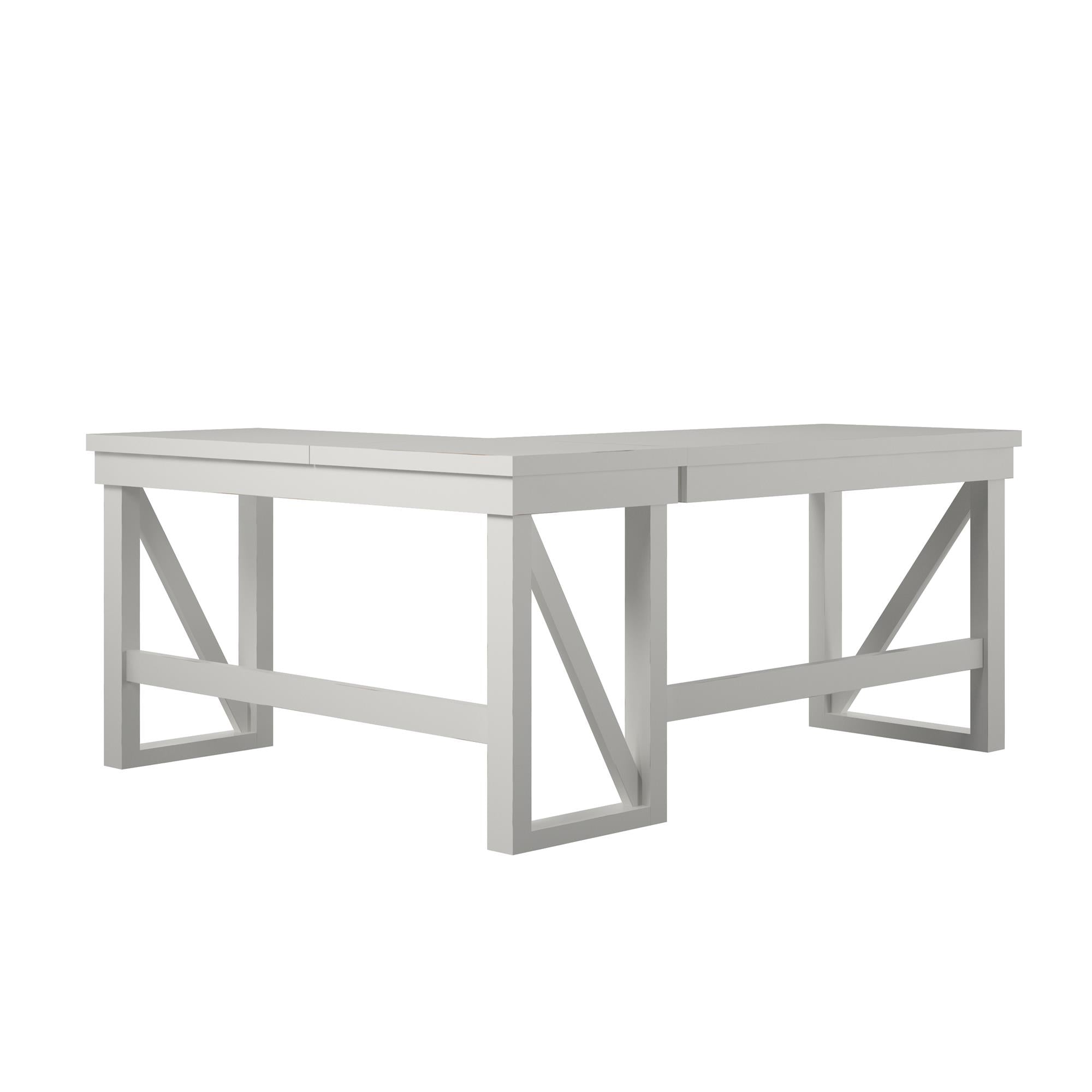 Ameriwood Home Crestwood Lift Top L Desk, White - White